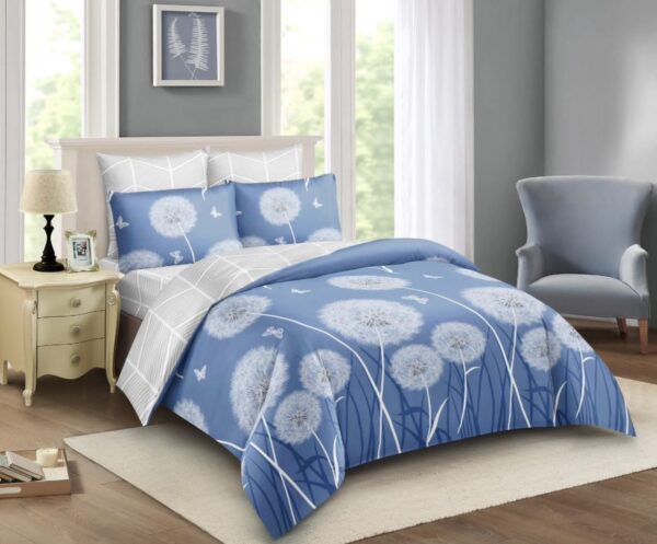 Duvet Cover Set 5by6 10pcs with 2 Pillowcases, 2 Cushions, 2 Curtains, 1 Neckroll,1 Fitted Bedsheet,  1 Flat Bedsheet, 1 Pair of Sandles, 1 Duvet with zip
