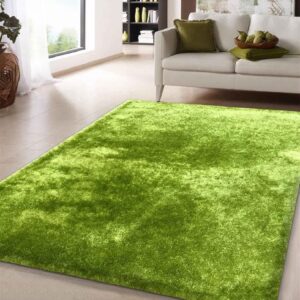 Large fluffy Center Carpet 200x250cm - Green