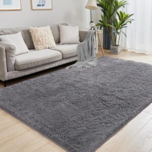 Large fluffy Center Carpet 200x250cm - Gray