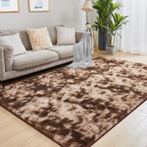 Large fluffy Center Carpet 200x250cm - Brown