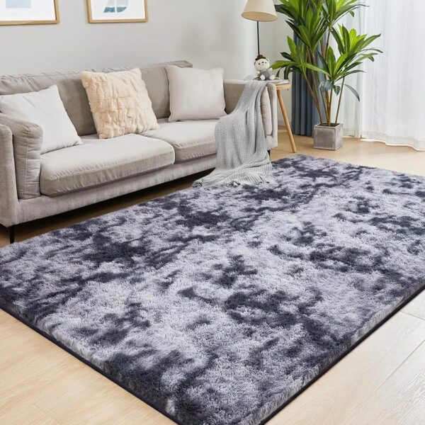 Large fluffy Center Carpet 200x250cm - Dark Grey