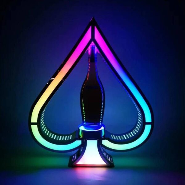 LED Rechargeable Ace Spade Champagne Presenter Growing Cocktail Wine For NightClub Party Bar Lounge
