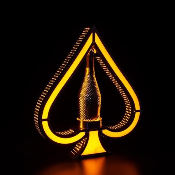 LED Rechargeable Ace Spade Champagne Presenter Growing Cocktail Wine For NightClub Party Bar Lounge - Image 2