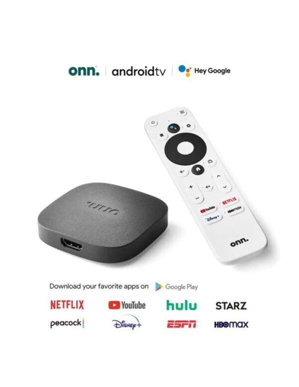 Onn Android TV 4K UHD Streaming Device Box with Remote Control - Image 3
