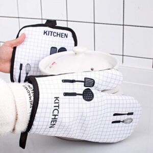 Heat Resistant Oven Mitt & Holder, Kitchen Microwave Glove