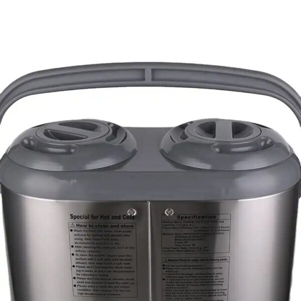 15 Litres Twin Hot & Cold Thermos Tea Coffee Water Flask-Silver - Image 3