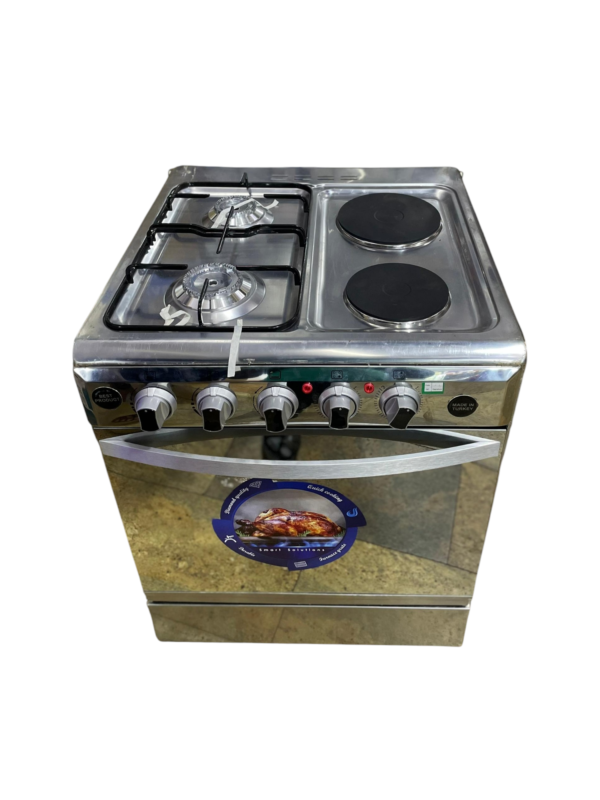 Superchef 2 Gas Burners + 2 Electric Plates Gas Cooker Oven 60x60cm, Oven uses Gas - Image 2