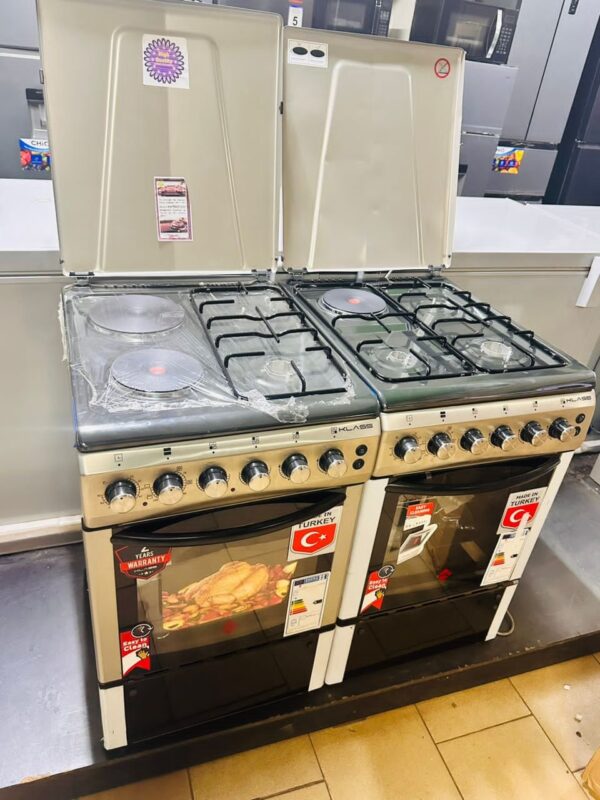 Klass 2 Gas + 2 Electric 50x60cm Gas Cooker with Electric Oven, Timer, Temperature