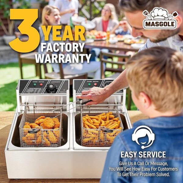 ADH 12L Electric Double Deep Fryer Dual Basket [ 6L+6L ] - Image 4