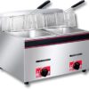 Commercial 12L Double Gas Deep Fryer - Dual Basket [ 6L+6L ]