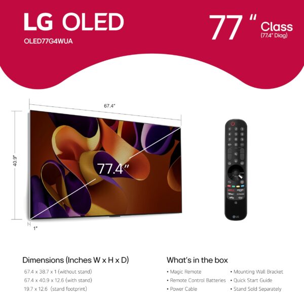 LG 77 inch OLED G4 4K UHD TV (2024) WebOs - Image 6