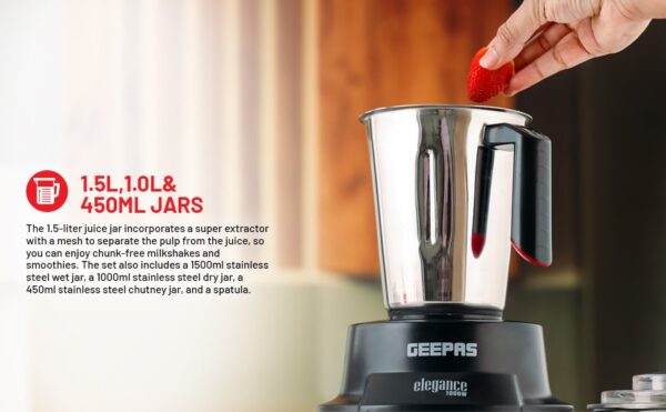 Geepas 5-in-1 Mixer Grinder Blender GSB5457N - Image 7