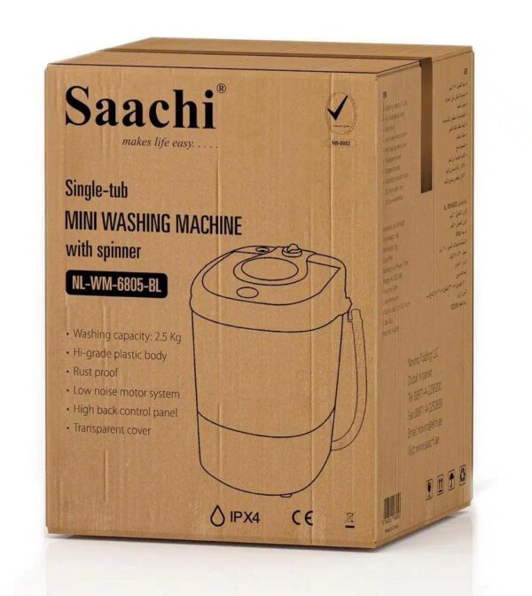Saachi 2.5Kg Twin-Tub Washing Machine with Spinner | NL-WM-6805 - Image 2