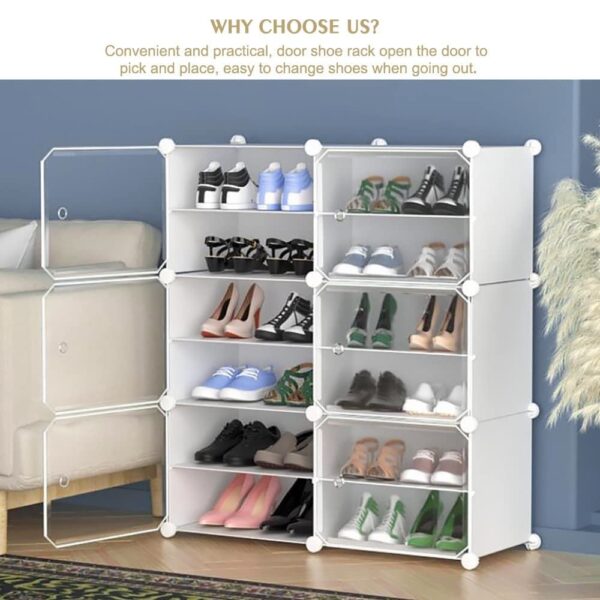 6 Door Plastic Shoe Rack 24 Pairs - Image 2