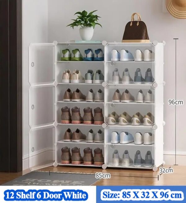 6 Door Plastic Shoe Rack 24 Pairs - Image 3