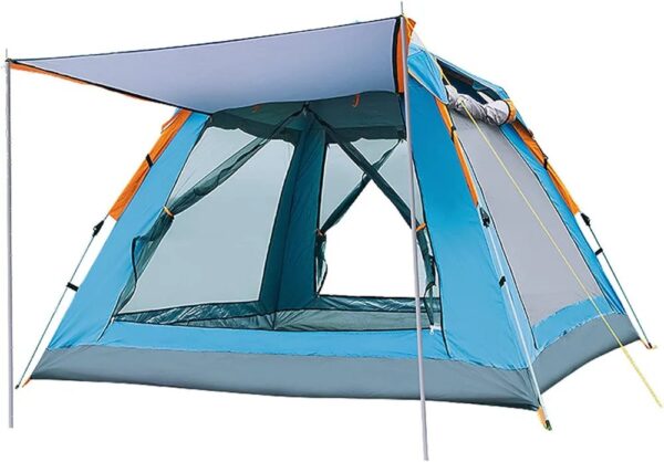 Camping Tent 6 People Blue with Shadow - Image 4