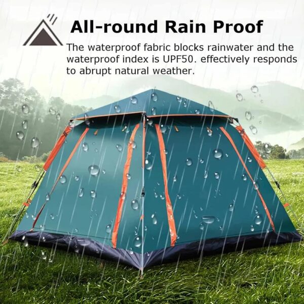 Camping Tent 6 People Green - Image 7