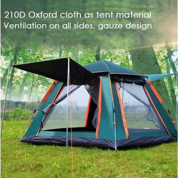 Camping Tent 6 People Green - Image 6