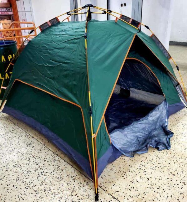 Camping Tent 4 People Green with Shadow - Image 3