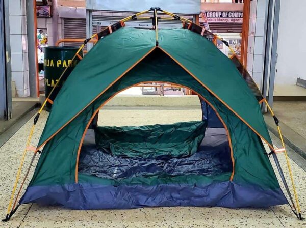 Camping Tent 4 People Green with Shadow - Image 2
