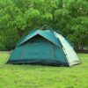 Camping Tent 4 People Green with Shadow