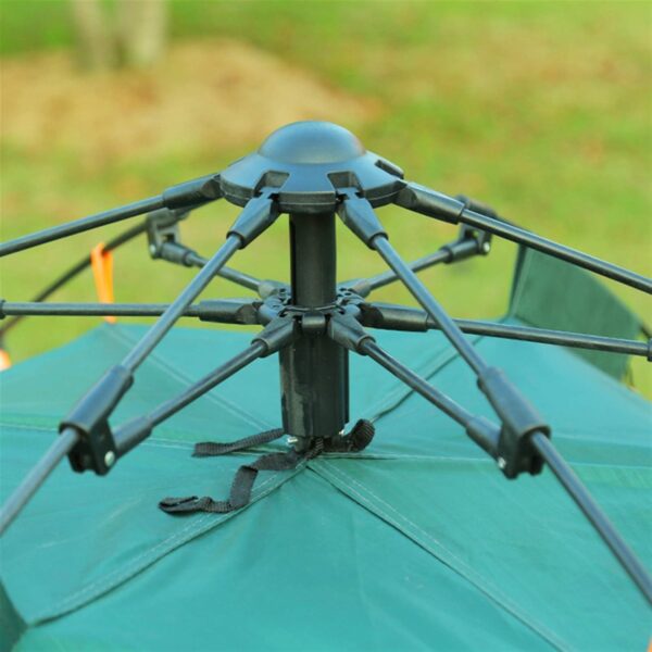 Camping Tent 4 People Green with Shadow - Image 4