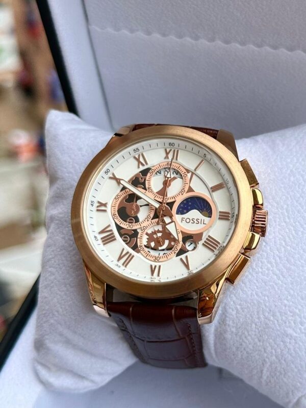 Fossil Men's Grant Chronograph Brown Leather Watch