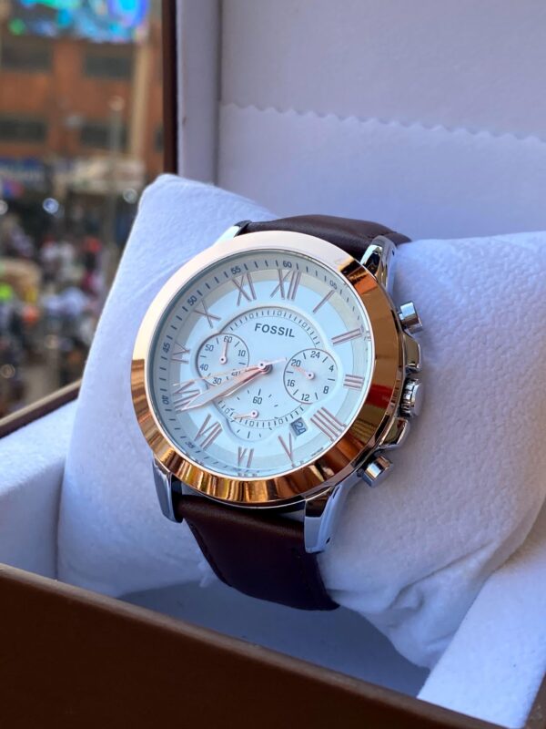 Fossil Men's Grant Chronograph Brown Leather Watch