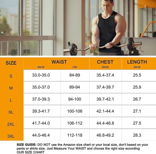 Body Shaper Men's Waist Trainer Sizes [L, XL, 2XL, 3XL] - Image 4