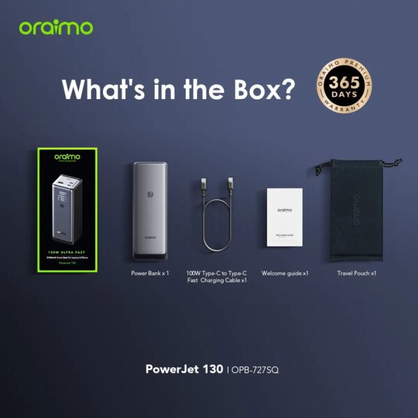 Oraimo PowerJet 130 27600mAh 130W Power Bank - Image 15
