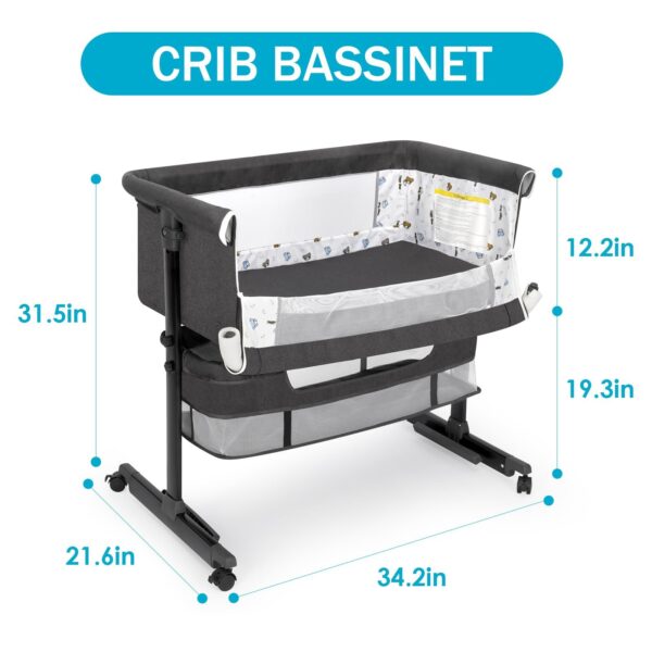 Baby Bassinet 3 in 1 Bed Side Baby Crib - Image 4