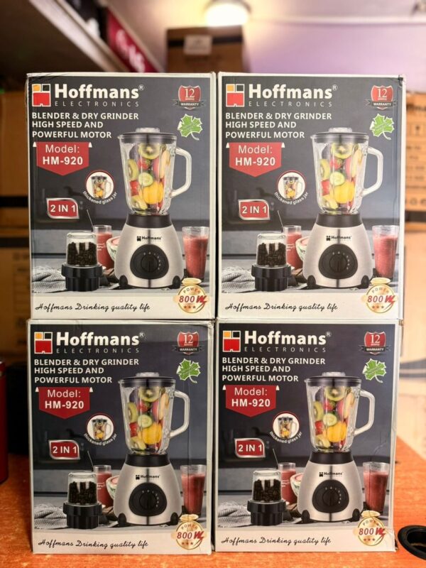Hoffmans Glass Electric Juice Blender HM-920 - Image 2