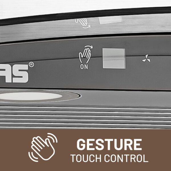 Geepas 60cm GHD601 Curved Glass chimney Hood – 750m3/h Suction Kitchen Extractor with LED Lighting - Image 5