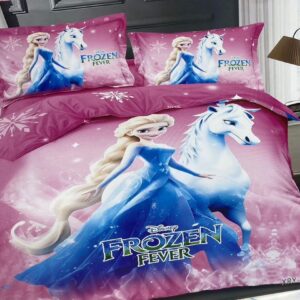 Frozen Fever Kid's Character Duvets 1 Pillowcase, 1 Bedsheet, 1 Duvet - Pink