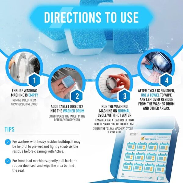 Washing Machine Cleaner Tablets 24 Pack - Image 4