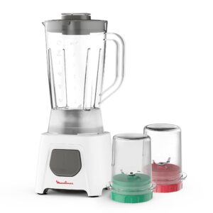 Moulinex Blendeo Blender With Grinder and Grater, 1.5L, 450W, White LM2B3126