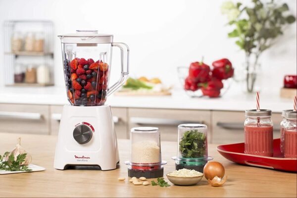 Moulinex Blendforce Blender With Grinder and Grater, 2L, 600W, White LM423127 - Image 5