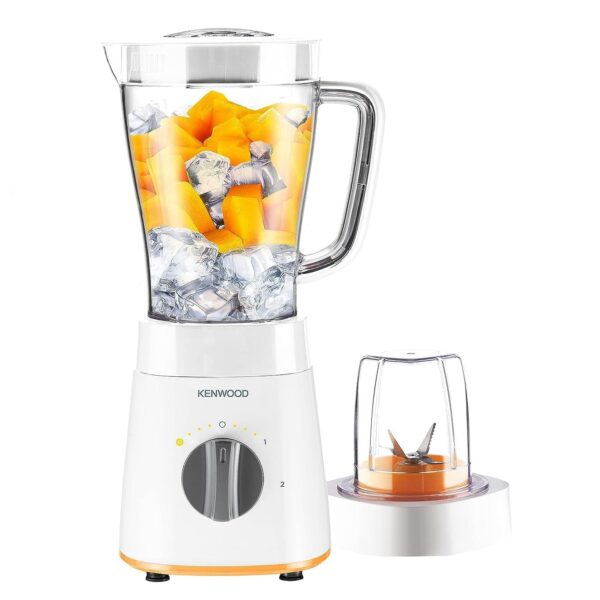 Kenwood Blender Smoothie Maker 500W 1.5L With Grinder Mill, Chopper Mill, Ice Crush Function Blp15.360Wh White