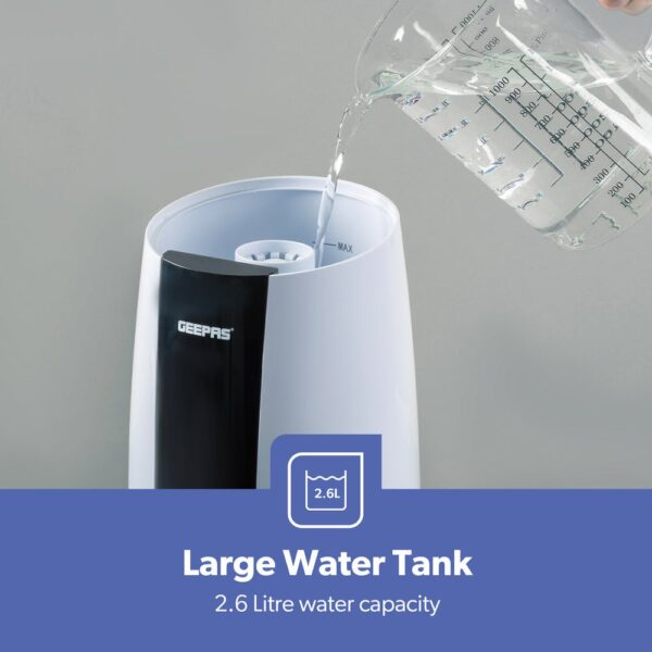 Geepas 2.6L Ultrasonic Humidifier GUH63072UK - Image 6
