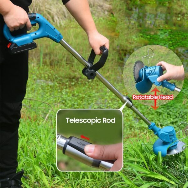 Lawn mower / Grass Slasher - High power with 2 Rechargeable Batteries - Image 9