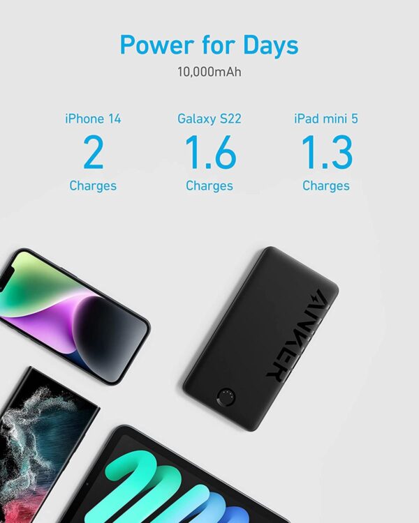 Anker 323 USB-C Power Bank 10000 mAh (PowerCore PIQ) - Image 3