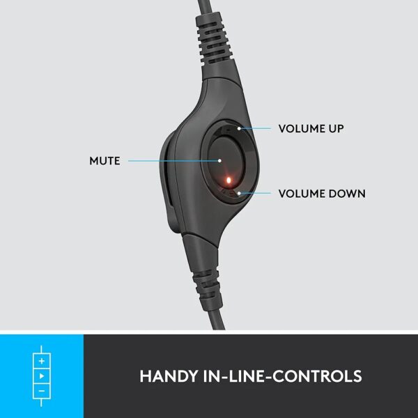 Logitech H390 Wired Headset, Stereo Headphones with Noise Cancelling Microphone, USB, In Line Controls, PC/Mac/Laptop - Image 5