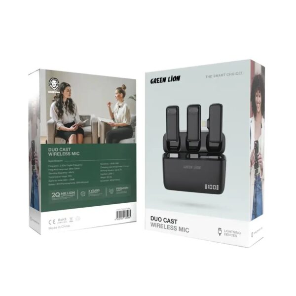 Green Lion Duo Cast Wireless Microphone Type C & Lightning - Image 2