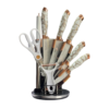 Haus Roland 9pc Knife Set - White & Gold