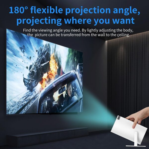 M300 Max Game Projector with 2 Controllers, 2.4g Wireless M300 20,000+ Retro Games, Smart HD Projector with Wifi and Bluetooth, 4K Mini Game Video Projector (2Set) - Image 2
