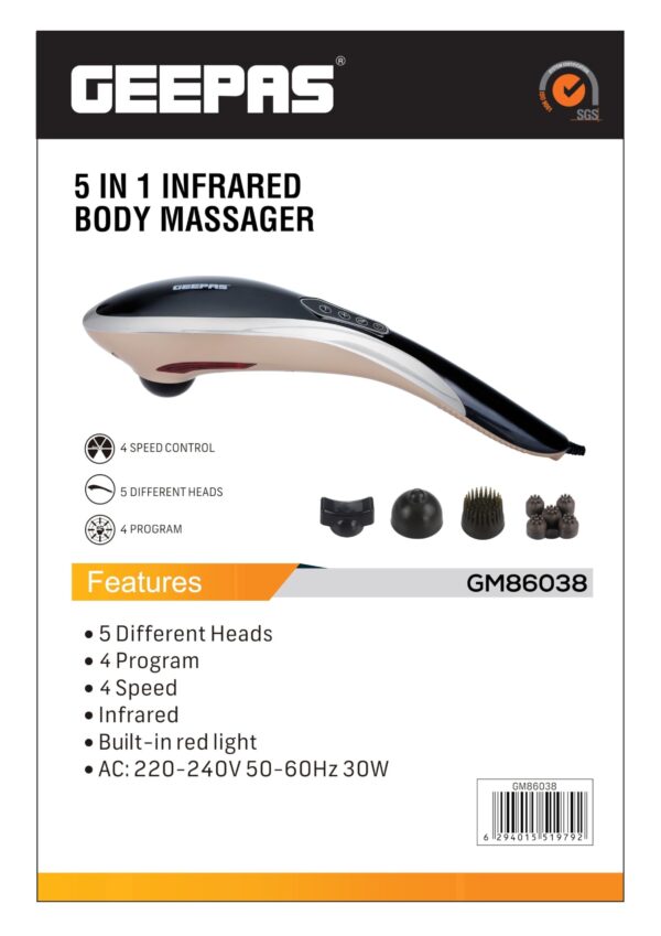 Geepas 5 In 1 Infrared Body Massager - Image 5
