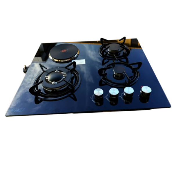 Pixel Electric Gas Hob 60x60cm 3 Gas Burners + 1 Electric Burner