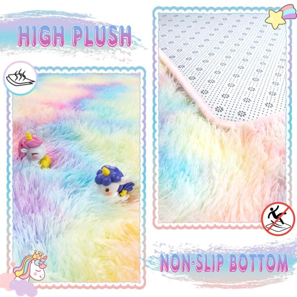Fluffy Center Carpet 5x6 Feather Pink - Image 5