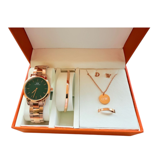 Women's Quartz Watch with Bracelet & Necklace