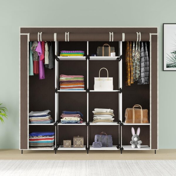 4 column metallic closet